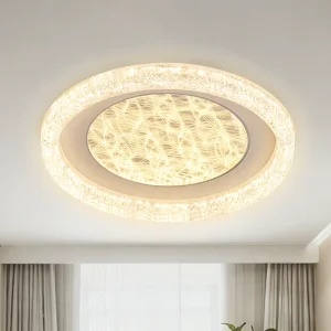 Modern Metal AC LED Ceiling Lamp with High Brightness Remote Control for Bedroom and Living Room Lighting