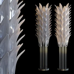 Modern Metal Ceramic Floor Lamp Nordic White Glass Crystal Custom Floor Lamp for Home Decoration