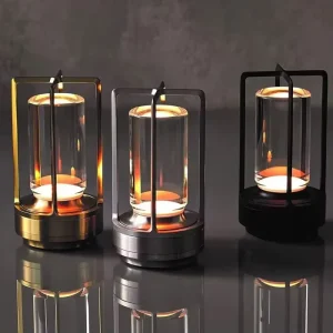 Modern Metal Crystal Table Lamp Rechargeable Cordless LED Night Light Decor SFT Touch Dimmer Stepless Brightness Bedroom 5W