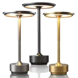 Modern Metal Desk Lamp Home Decor LED DC E26 Touch Control Cordless Rechargeable Table Lamps Adjustable Color