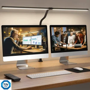 Modern Metal Folding Clip on LED Desk Lamp Eye Protection No Blue Light Adjustable Color Temperature for Office Home