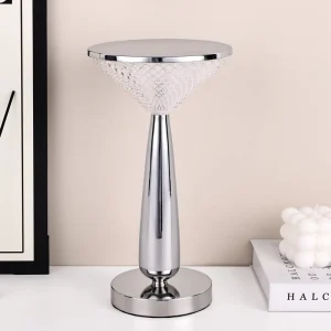 Modern Metal Touch Control LED Desk Lamp Adjustable Color Temperature (2700-5400K) USB Type-C Charging Dimmable Empire Shade