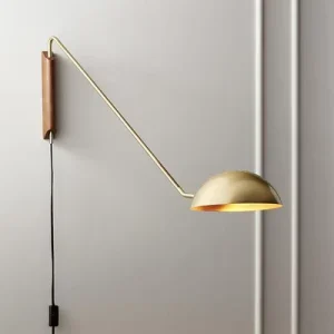 Modern Metal Wall Lamp with Rotatable Design Gold Black Shade 10W LED Warm White 3500K High CRI 90 Hotel Indoor Use