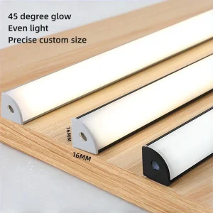 Modern Mini LED Kitchen Cabinet Light with Aluminum Profile, Surface Mounted, Dimmable, Touch Control, RGB CCT COB LED Strip