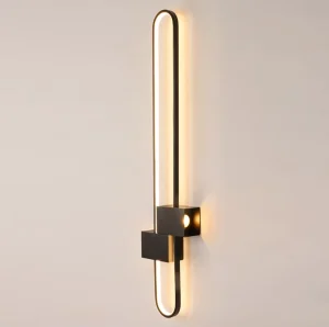 Modern Minimalist Aluminum Linear LED Wall Lamp Luxury Bedroom Bedside Living Room Staircase Hotel