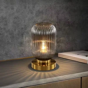 Modern Minimalist Atmosphere Metal Small Table Lamp Nordic Light Luxury Bedside Lamp Retro Decorative LED Projection Ambient