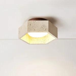 Modern Minimalist Cream LED Stone Ceiling Light for Living Room Cloakroom Balcony Foyer and Corridor