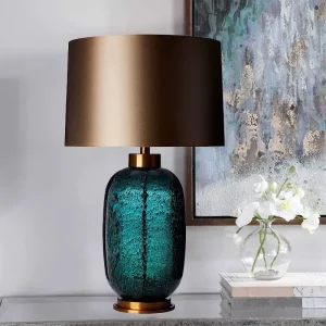 Modern Minimalist Desk Lamp American Luxury Living Room Bedroom Bedside Lamp Creative Hotel Model Room Glass Table Lamp