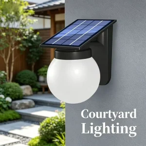 Modern Minimalist LED Outdoor Cafe Garden Decoration Sconces Solar Induction Wall Lamp