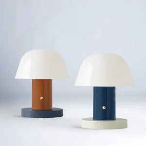 Modern Minimalist LED Table Lamp Rechargeable Warm Night Light for Bedroom Portable Iron Bedside Nightstand AC Living Room Study