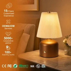 Modern Minimalist LED Table Lamp for Bedroom Bedside Light USB Charging with Touch Bar Skirt Night Light
