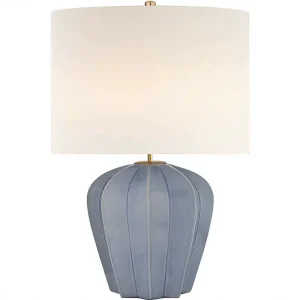 Modern Minimalist LED Table Lamp with Ceramic Fabric Shade E27 Base AC Power Supply Dimmable Warm White Light for Reading Room