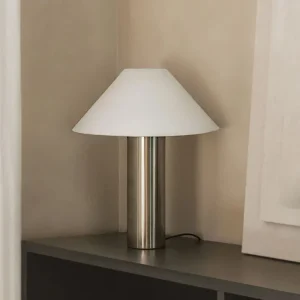 Modern Minimalist Metal Base Hat Table Lamp Night Light Ambient Lamp White Shade for Living Room Bedroom Study Bedside Hotel Use