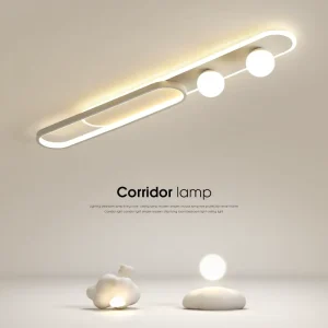Modern Minimalist Nordic Aluminum LED Ceiling Light with Acrylic Cover Surface Mounted for Corridor Entrance Balcony & Cloakroom