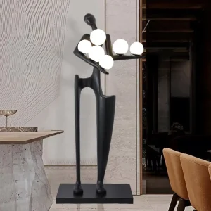 Modern Minimalist Nordic Design LED Standing Floor Lamp for Hotel Living Room Art Deco Corner Lighting