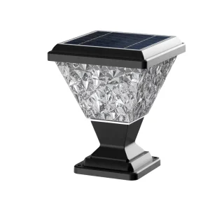 Modern Minimalist Solar Garden Post Lights IP65 Sensor Remote Square Cap Pillar Villa Fence Solar Garden Lights Waterproof