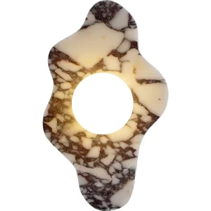 Modern Minimalist Striped Marble LED Wall Lamp with Copper Accents for Bedroom and Corridor Use