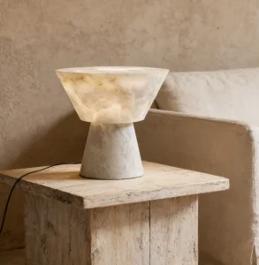 Modern Minimalist Style Natural Marble Table Lamp Alabaster Living Room Eye caring Desk Lamp Study Bedroom Bedside Lamp