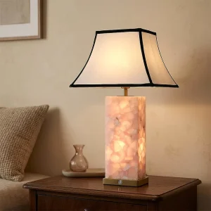 Modern Minimalist White Cordless Marble Table Lamp E14 Bulb Base Switch Cordless Led Table Lamp for Living Room