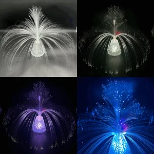Modern Mixed color Fiber Optic LED Lamp Color Changing Night Light Battery Operated Home Decoration TikTok Garden Flower Design
