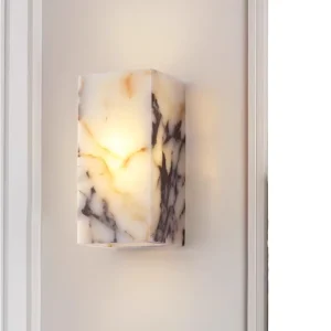 Modern Natural Luxury Stone LED Wall Lamp Marble Pattern Warm White Wall Lamp Sconce for Bedroom Living Room