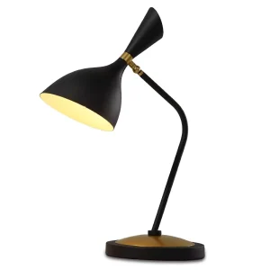 Modern Nordic Adjustable Black Table Lamp Electric Powered with Elegant Design Style