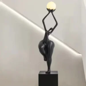 Modern Nordic Art Deco LED Floor Lamp Corner Humanoid Sculpture for Living Room Designer Standing Light Decoration