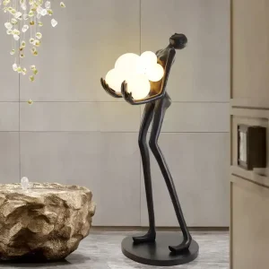 Modern Nordic Art Sculpture LED Floor Lamp Postmodern Design Style Abstract Humanoid