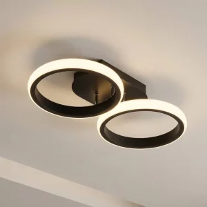 Modern Nordic Geometric LED Ceiling Light 3 CCT Changeable Aluminum Acrylic Surface Mount for Hallway and Bedroom