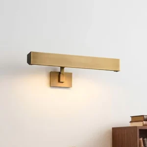 Modern Nordic Handcrafted Brass Linear Wall Lamps for Bedroom and Living Room