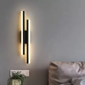 Modern Nordic LED Long Strip Wall Lamp Minimalist Design Hallway Bedside Linear Wall Sconce