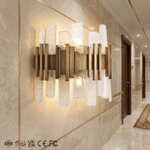 Modern Nordic Minimalist Iron Antique Golden Wall Lamp Universal Voltage