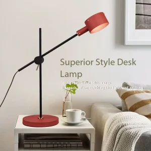 Modern Nordic Style Bedroom Art Desk Lamp Warm Bedside Eye Protecting Design AC Power Supply