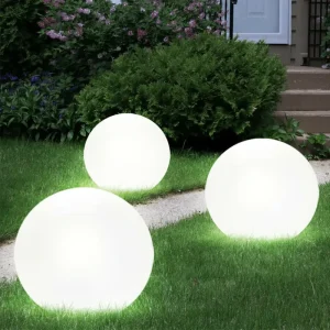 Modern Outdoor LED Ball Light Waterproof Solar Globe Garden Light for Lawn Patio Party