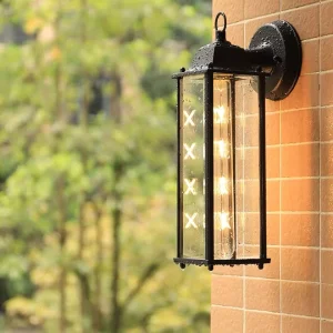 Modern Outdoor Wall Lamp LED Lighting Warm White 3500K 360 Beam Angle Square Aluminum Alloy Waterproof for Villa Courtyard