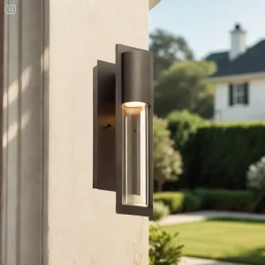 Modern Outdoor Water Proof Wall Lamp for Cafe and Village Corridor Cylindrical Aluminum Base Outdoor Lighting