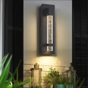 Modern Outdoor Waterproof Glass Wall Lamp Balcony Corridor Courtyard Outdoor Garden Wall Lights