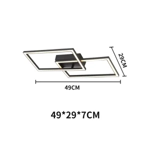 Modern Plastic Surface-Mounted LED Ceiling Lamp with Warm Light for Bedroom