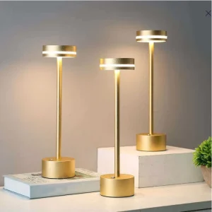 Modern Portable LED Table Lamp Rechargeable Cordless USB C Charging Battery Dimmable Touch Sensor Aluminum Bedside Lamp Metal