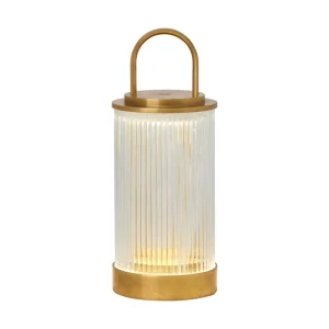 Modern Portable Rechargeable Glass Table Lamps Simple White Black Brass Cylindrical Table Lamp with Touch Switch