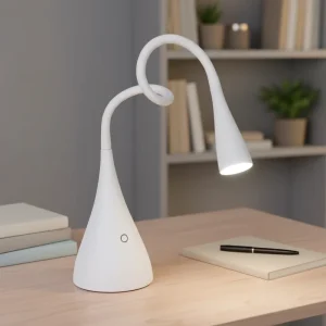 Modern Portable Table Lamp for Bedrooms Reading Room DC Lighting Simple Aluminum Touch Control Table Light Flexible Lampshade