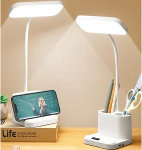 Modern Portable USB Electric LED Desk Lamp with Neutral White Touch Control Eye Caring Adjustable for Reading Room and Study