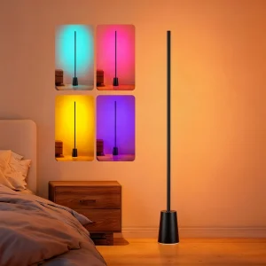 Modern RGB Corner Floor Lamp Color Changing LED Mood Light for Living Room & Bedroom Decor