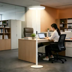 Modern Reading Room Office Floor Lamp Vertical Aluminum Standard Dimmable LED Floor Lamp