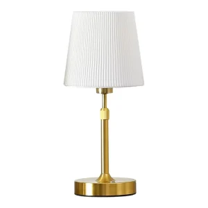Modern Rechargeable Battery LED Adjustable Eco Friendly Hotel Restaurant Table Lamp Touch Desk Light Metal Shade Gray Color