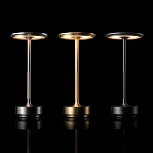 Modern Rechargeable LED Desk Light for Home Hotel Restaurant Cordless with Battery Stepless Dimming Portable Table Lamp