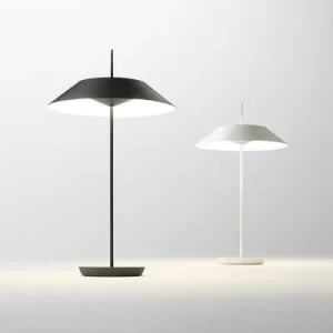 Modern Rechargeable LED Table Lamp for Bedroom Bedside White Round Shade Desk Light