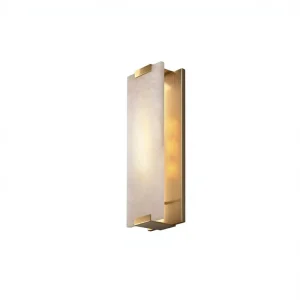 Modern Rectangle Natural Marble LED Wall Lights Copper Foyer Bedside Aisle Indoor Wall Lamp Gold Black Sconce 110-240V Dimmable