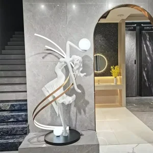 Modern Sculptural Floor Lamp Human Design Floor Lights Hotel Nordic Living Room Corner Resin Sculpture Standing Lamp