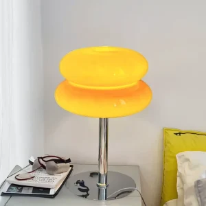 Modern Simple Bauhaus LED Glass Table Lamp Middle Size for Living Room Bedroom Bedside Atmosphere Homestay 5V